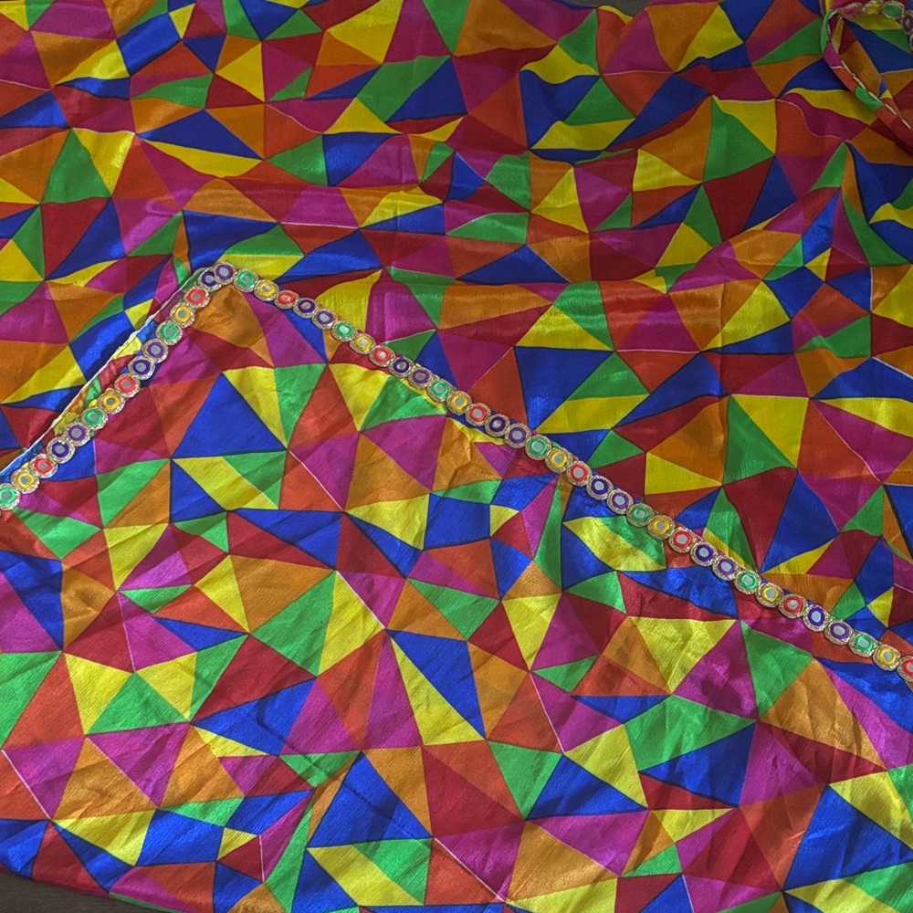 Colorful Geometric Patterned Dupatta